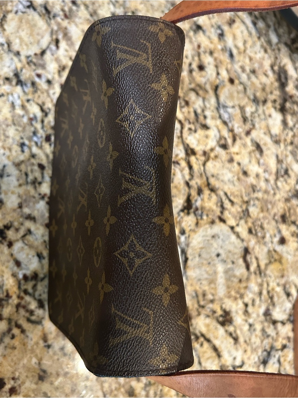 Louis Vuitton Brown Monogram Crossbody Bag with Tan Trim with coa - Picture 5 of 16